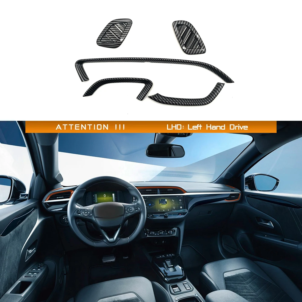 Фото Подходит для Opel Corsa, левый привод автомобиля, передняя розетка для кондиционера, вентиляционная рамка переменного тока, декоративная крышка для салона автомобиля №1