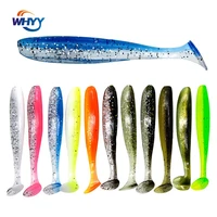 whyy new t tail soft bait road sub bait soft insect two color tail curling lead hook 5 56 37912cm fishing lure sets 500g