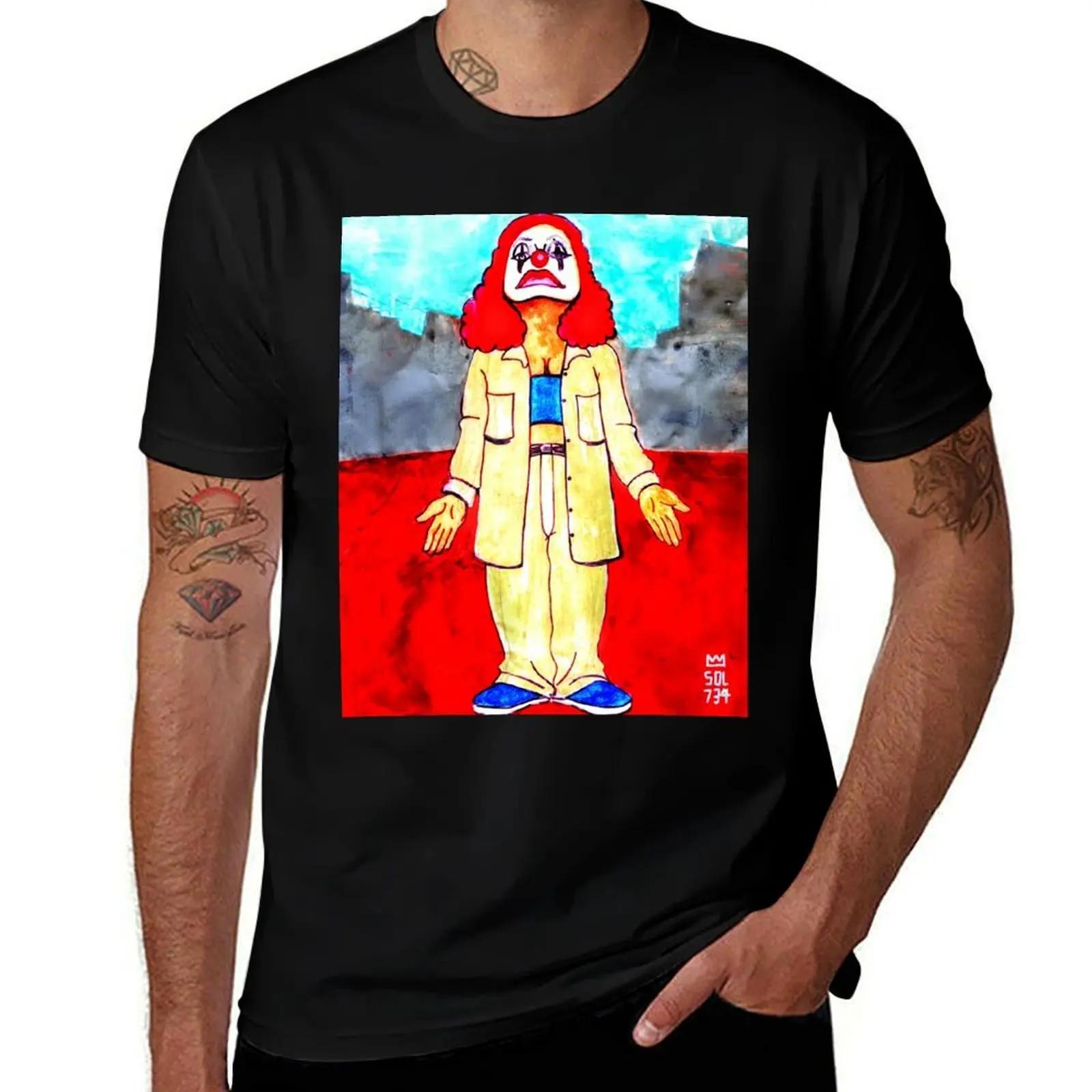 Фото Футболка STR8 CLOWNIN ON FOOLS, забавные костюмы для мальчиков, белая мужская футболка Louboutins №1