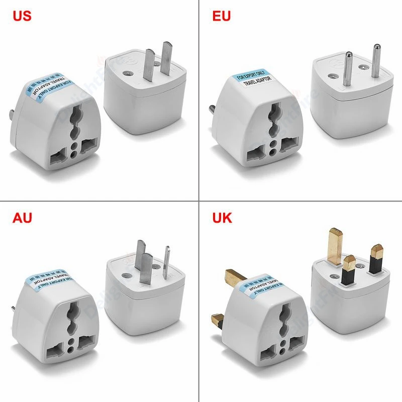 

1pcs Universal AU UK US EU Plug Adapter US to EU Plug Converter Australian KR Euro Travel Adapter Power Electric Socket Outlet