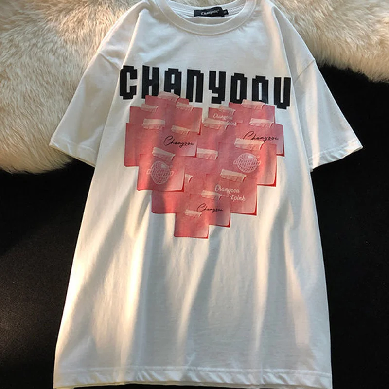 Модные мужские и женские летние топы модная женская одежда с принтом свободные