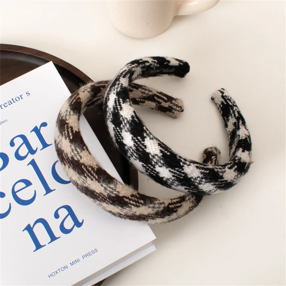 

Retro Warm Sponge Wool Headbands Elegant Women Outdoor Yoga Hairbands Bangs Makeup Headwear Hair Accessories For Girls