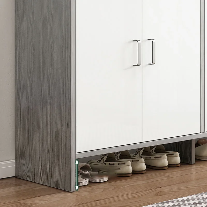 Простые белые шкафы для обуви Вертикальные элегантные дизайнерские прихожей Mutil