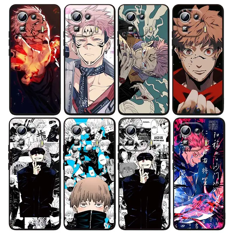 

Cool Anime Jujutsu Kaisen Phone Case For Xiaomi Mi 13 12T 12S 12X 12 11 11T 11i 10T 10 Pro Lite Ultra 5G Cover Black Funda