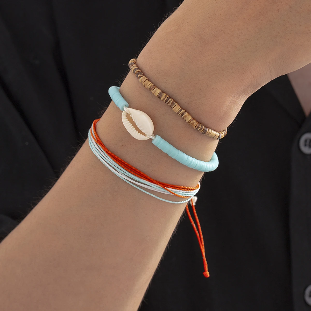 

New Fashion Braided Rope Chain Bracelets For Women/Men 2022 Trend Handmade Adjustable Couple Bracelet Bohemia Shell Jewelry Gift