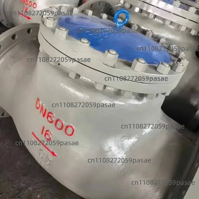 Фото Обратный клапан H44H-25C DN700 по национальному стандарту для гидротехнических сооружений, поворотный обратный клапан из литой стали, клапан предотвращения гидроударов №3