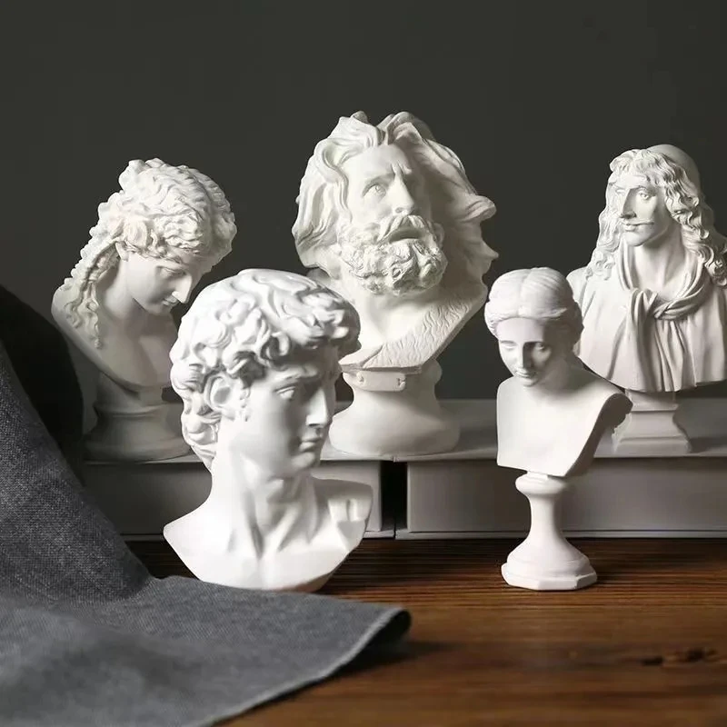 

15cm resin-plaster miniature bust of Mozart Nordic David Figure Resin Sculpture Plaster Head Living Room Art Home Decoration