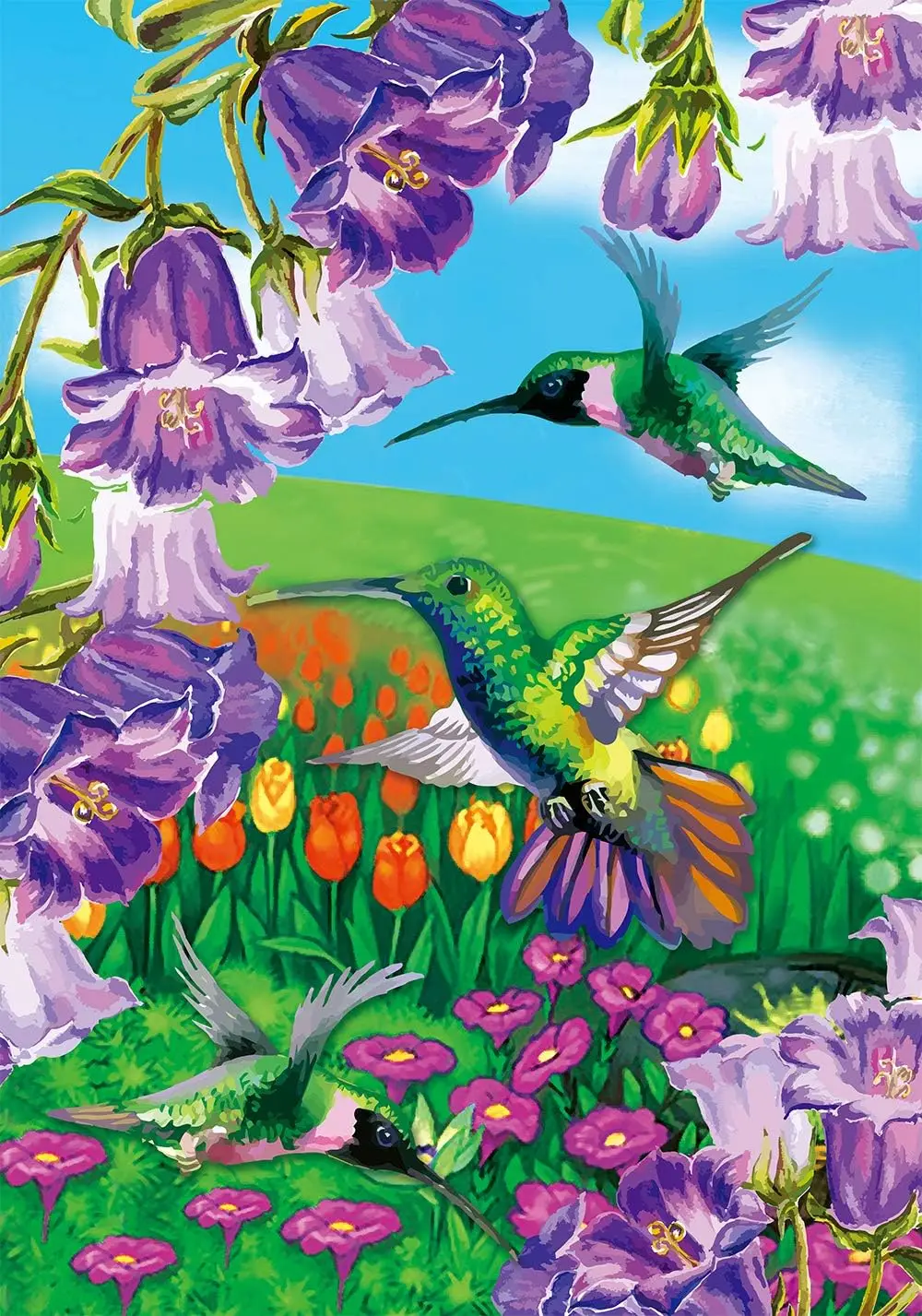 Texupday летающие цветы колибри украшение весна-лето садовый флаг уличный для двора