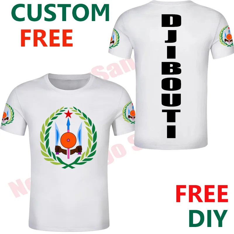 

Djibouti T Shirt Diy Free Name Number Portuguese MAN T Shirt Print Arab Text Flag CV Nation French Text Photo Home Casual Tee