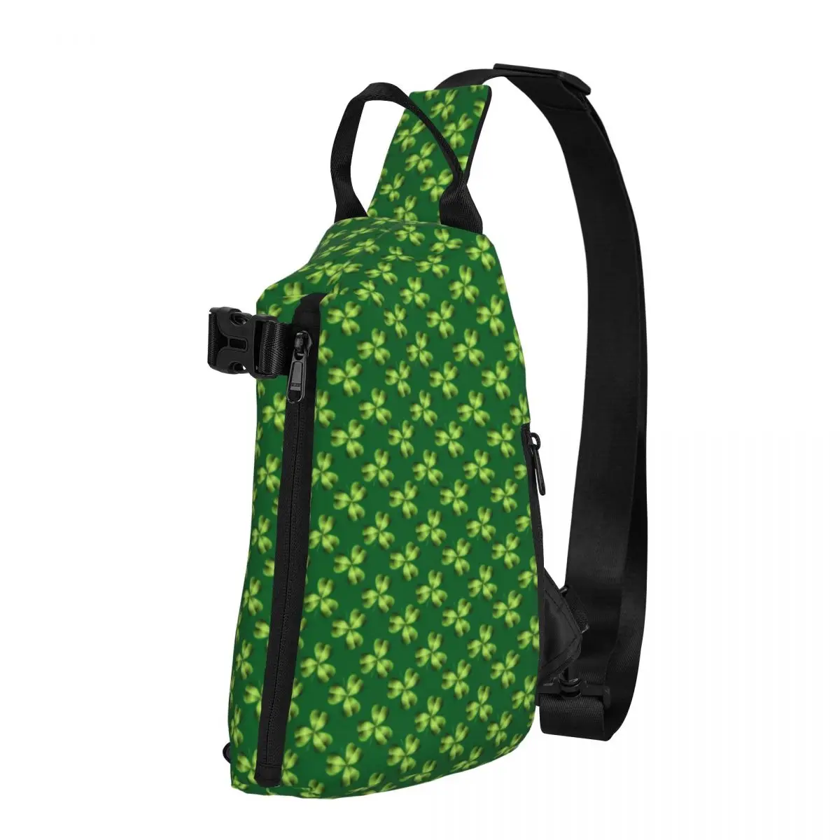 

Shamrock Three Leaf Shoulder Bags St Patricks Day Leisure Chest Bag Men Phone Trekking Sling Bag Daily Print Crossbody Bags