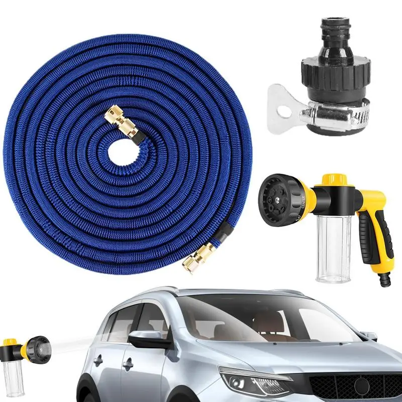 

Water Hose Nozzle Sprayer 8 In 1 Durable Hose Spray With Foam Soap Dispenser Adjustable Sprayer For Watering Plants Washing Car