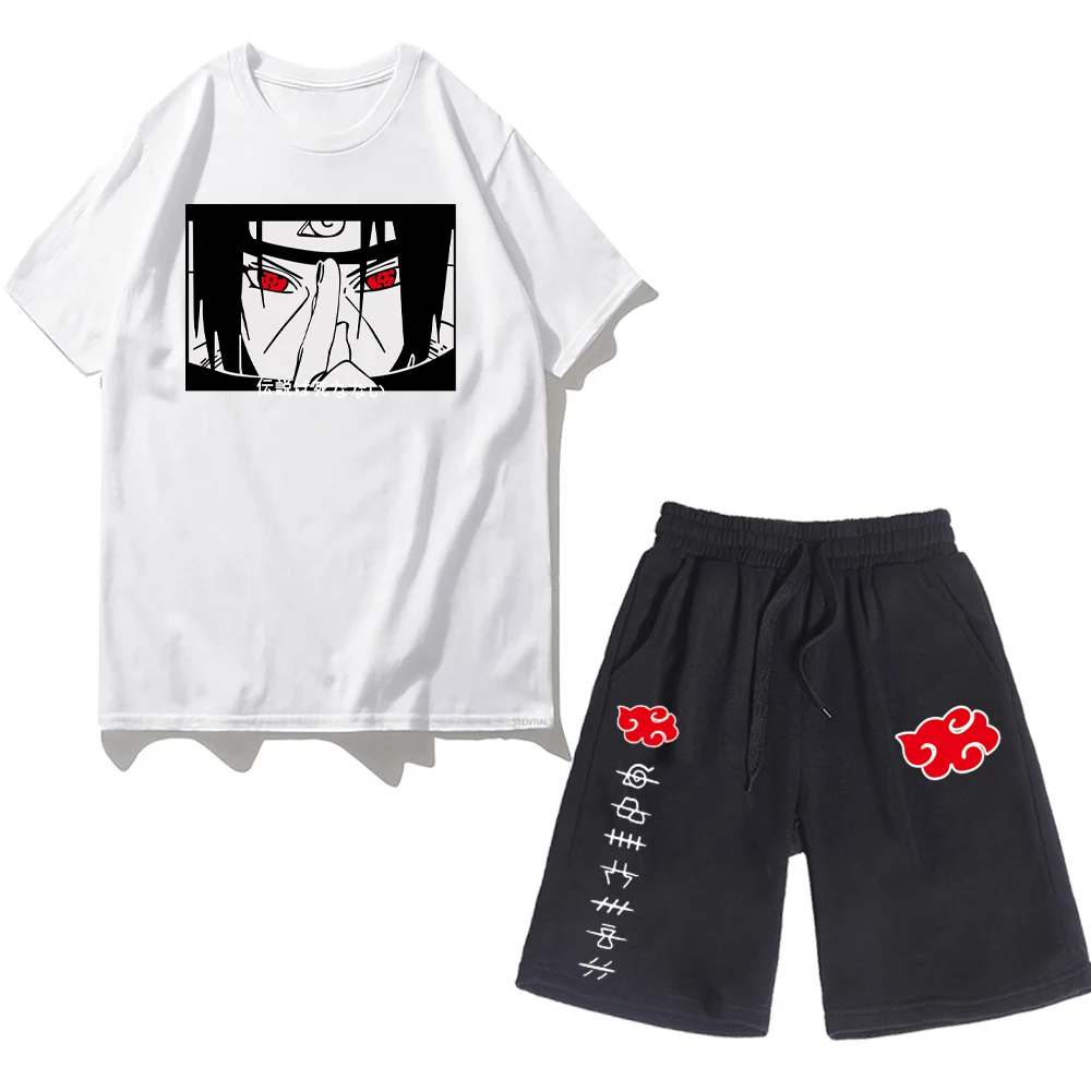 

Anime Tracksuit Men's T-shirt + Shorts Set Oversized T-shirt Sets Set Men Women Summer Sets Casual Shorts Sweatpants Tracksuit
