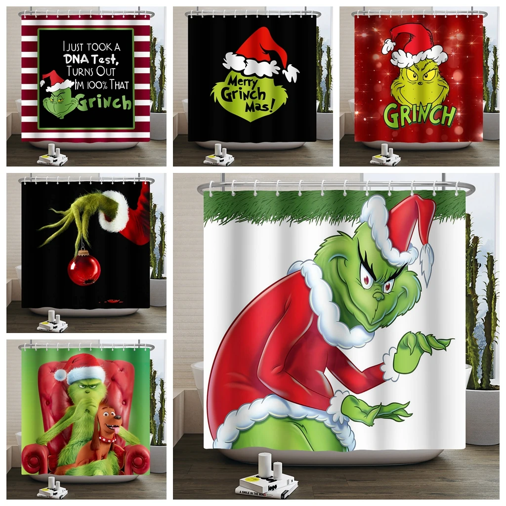 

Рождественская занавеска для душа в виде снежинки, забавная занавеска для душа, занавеска для ванной и ванны, декоративная Водонепроницаем...