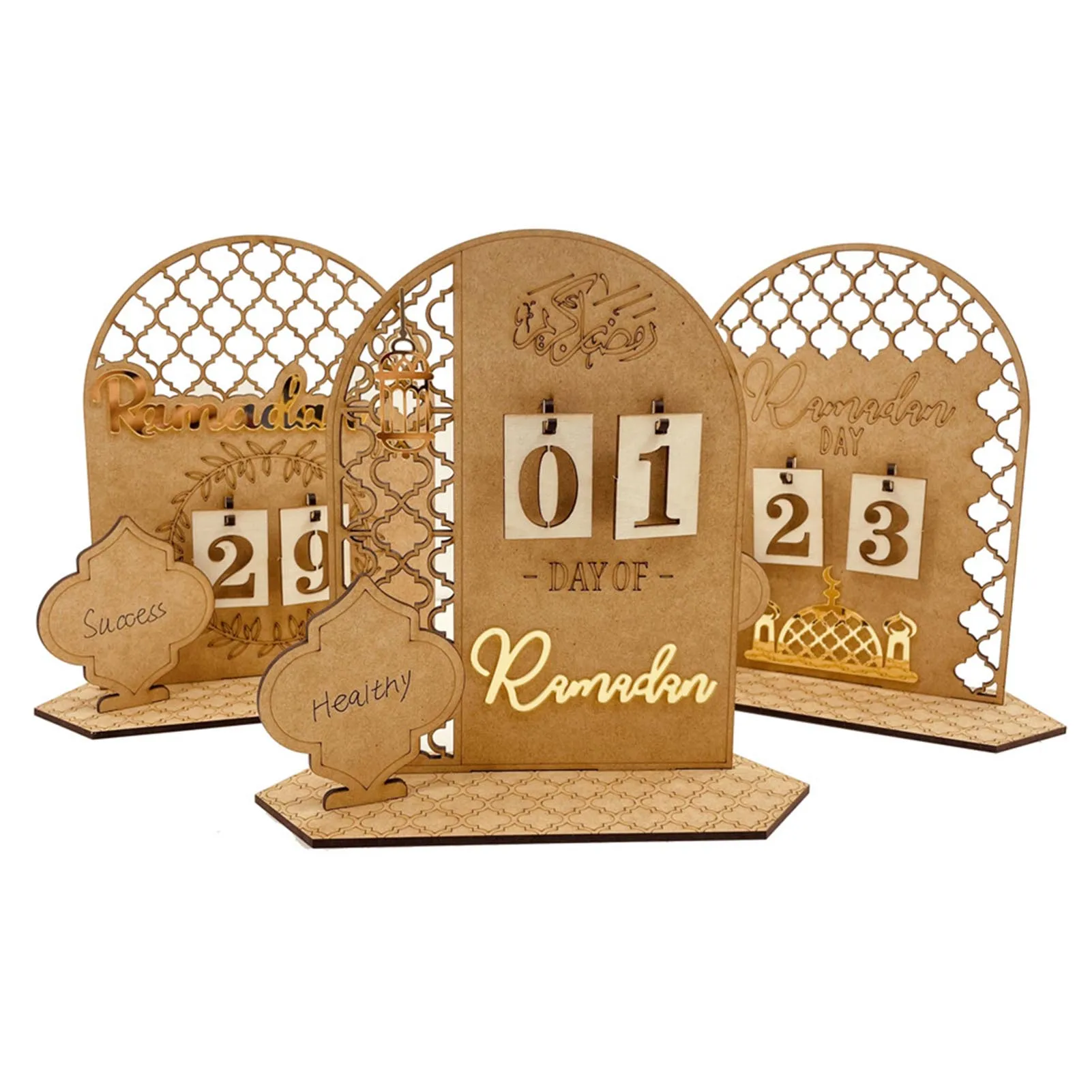 

2022 Ramadan Countdown Calendar | DIY Eid Mubarak Ornament Wooden Ramadan Calendar | Home Party Decoration Craft Ornament