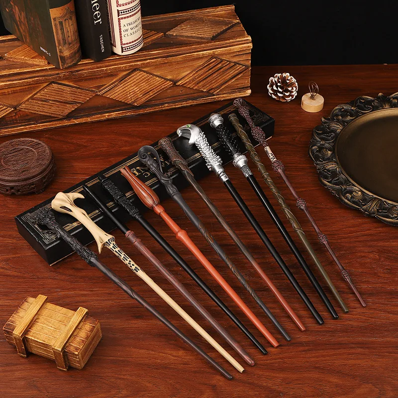 

Harries Metal Magic Wands Core Potters Wands Malfoy Voldmort Hermione Ron Bellatrix McGonagall Magical Wand Box Toys Gift