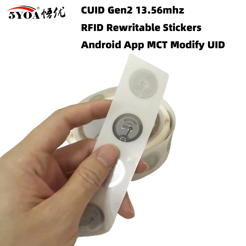 

5YOA 13,56 МГц S50 1K RFID-метка С Влажными Чернилами NFC-Tage С Перезаписываемым UID Для Android MCT Copy Clone Контроль Дос...