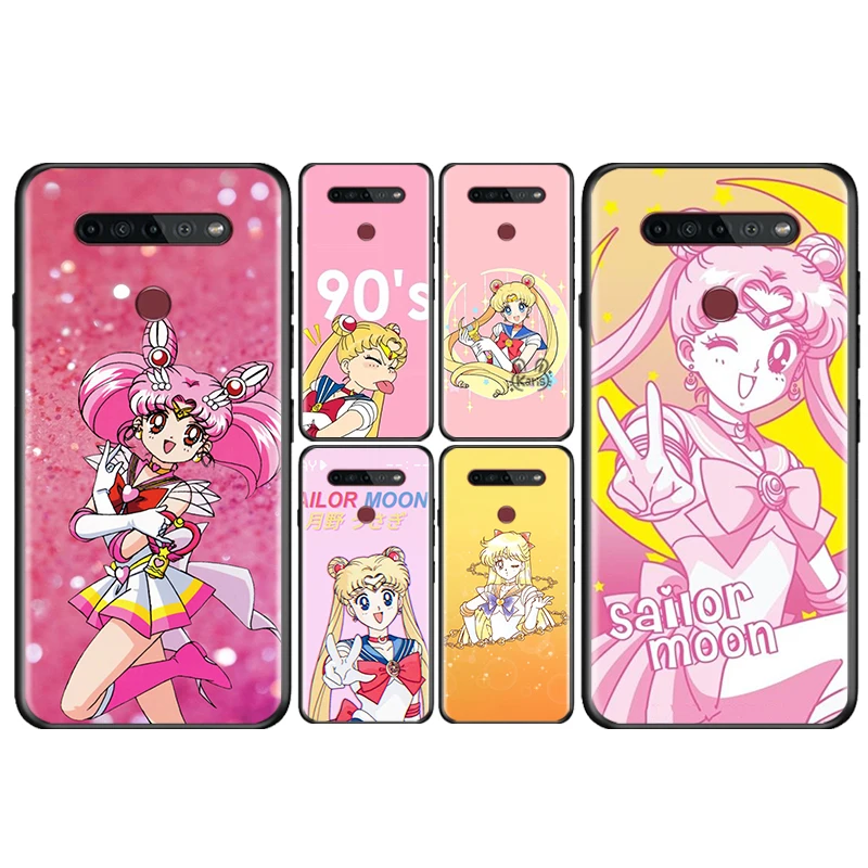 

Anime Sailor Moon Cute For LG K92 K71 K61 K51S K41S K50S K22 Q60 V60 V50S V50 V40 V30 G8 G8X G8S ThinQ Black Phone Case