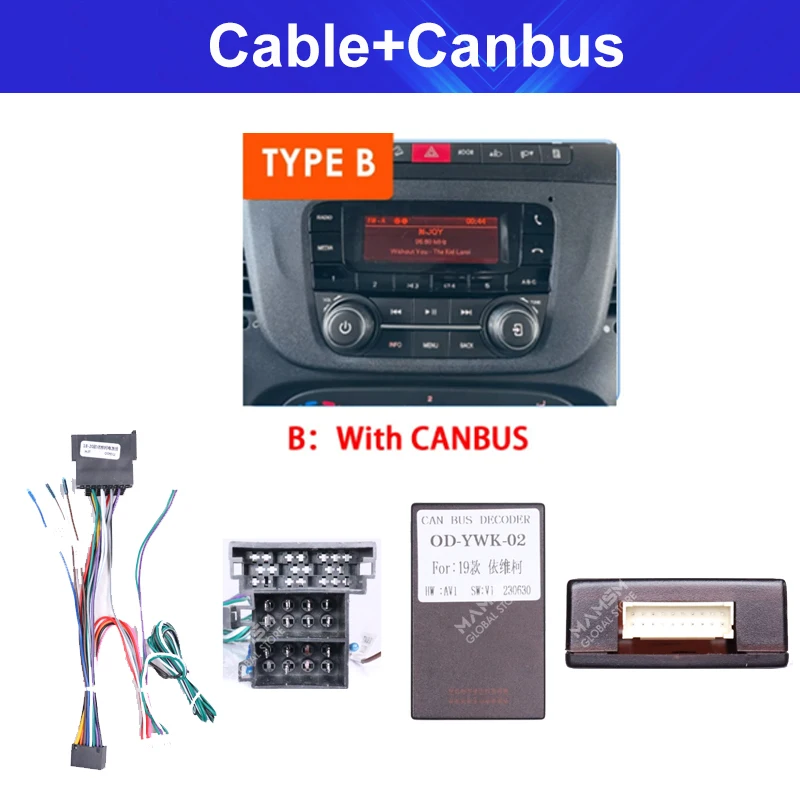 

Адаптер для автомобильной магнитолы, 16-контактный CAN-адаптер для Iveco Daily 2014-2022, кабель для Android и CAN-BUS