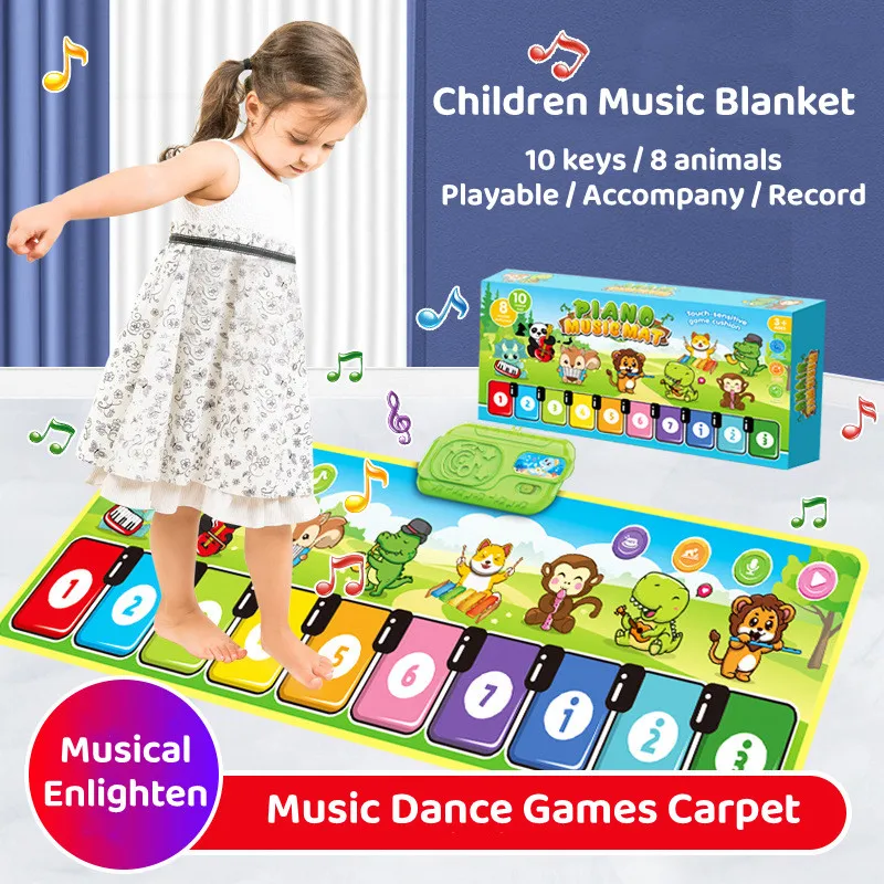 

Baby Musical Mat Floor Piano Keyboard Toy Music Instrument Blanket Touch Kids Educational Games Montessori Musical Toys Gifts
