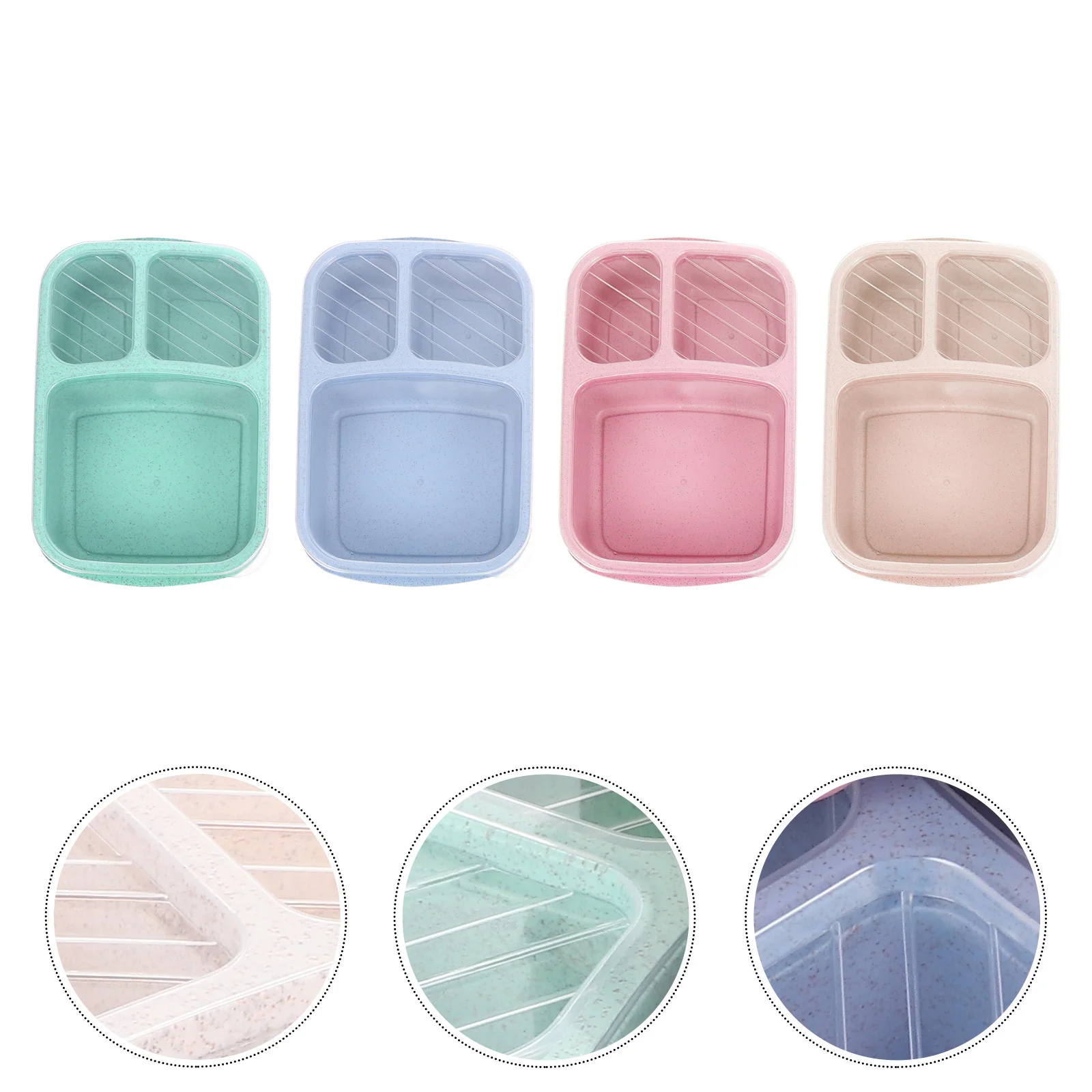 

Box Lunch Bento Containercontainers Kids Meal Boxes Portable Storage Prep School Stackable Divided Japanese Office Case Student