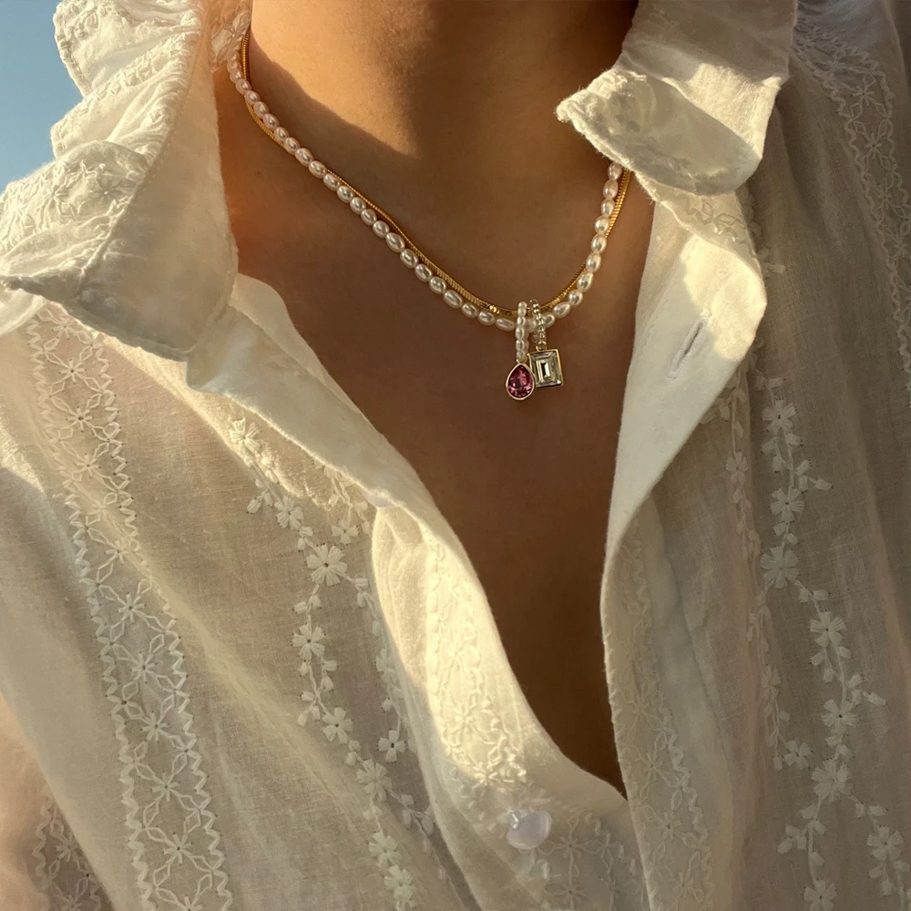 Новинка 2022 модное ожерелье с искусственным жемчугом для женщин индивидуальное