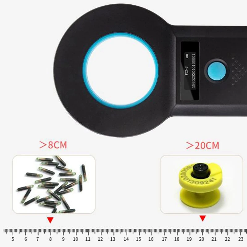 EMID ISO Chip Animal Tag Microchip Reader Portable OLED Pet Dog Cat Scanner for HFing |