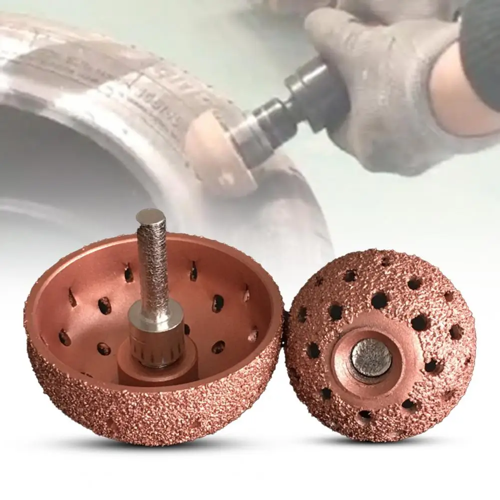 

1pc Buffing Wheel Tungsten Carbide Rasp / Contour Cup with Arbor Adaptor Wheel Grind Ball Rasp Professional Tire Repair Tool
