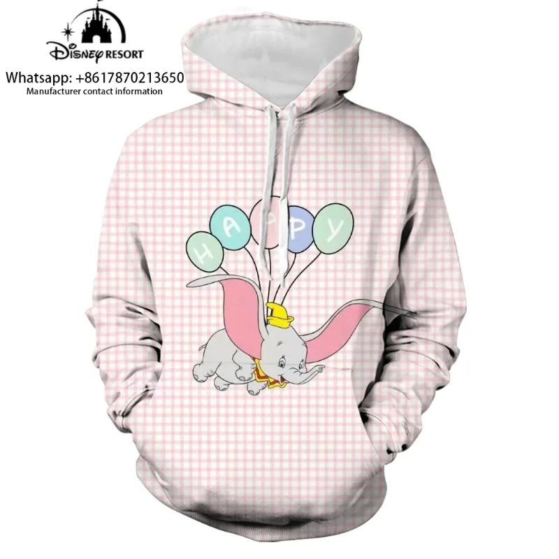 Новое Весеннее Поступление Детская Флисовая Толстовка С 3d Принтом Дамбо Аниме 2024