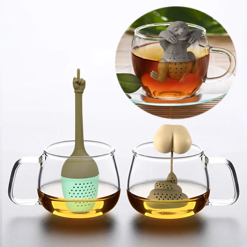 

Silicone Tea Maker Stool Shaped Tea Diffuser Interesting Reusable Tea Maker Portable Tea Filter Kitchen Tool
