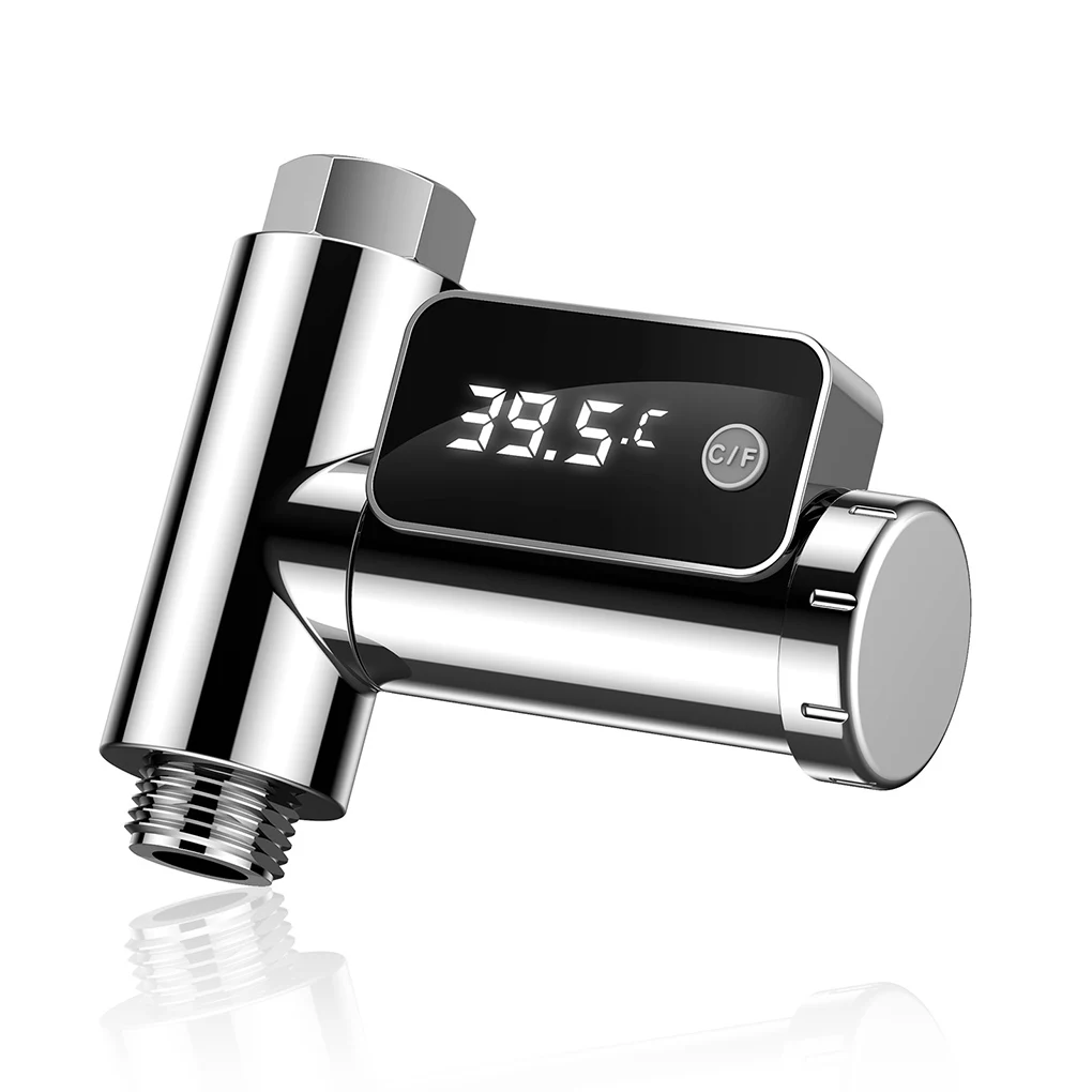 

LED Screen Display Water Faucet Showerhead Temperature Gauge 5℃-85℃ Bath Thermometer Battery Operated Fahrenheit Celsius Meter