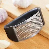stainless steel garlic press manual garlic mincer chopping garlic tools curve fruit vegetable tools kitchen gadgets accessories