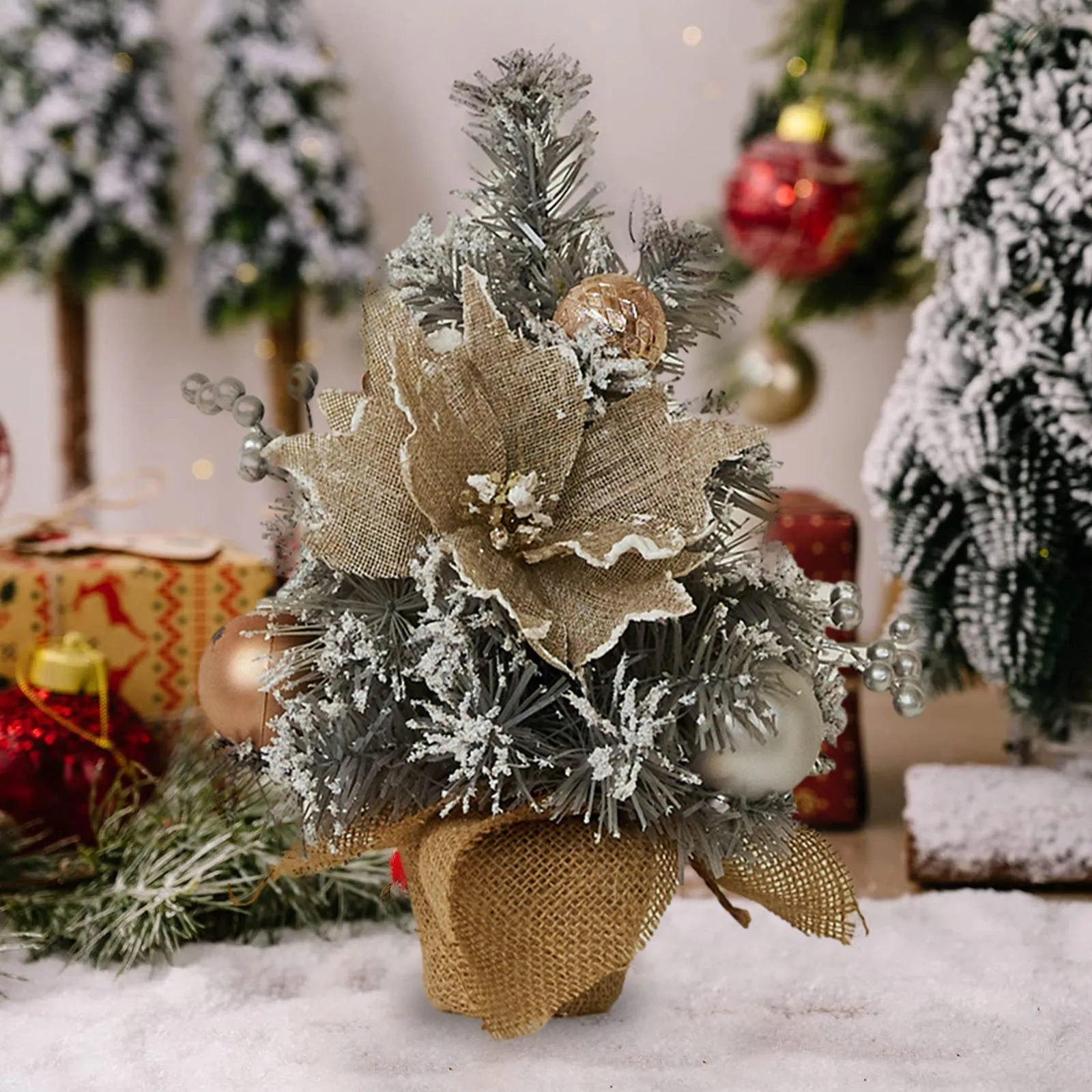 

Knitting Ornament Kindergarten Ornament Jasmine Ornament Silver Grey Tabletop Christmas Tree Mini Christmas Tree Set Tabletop