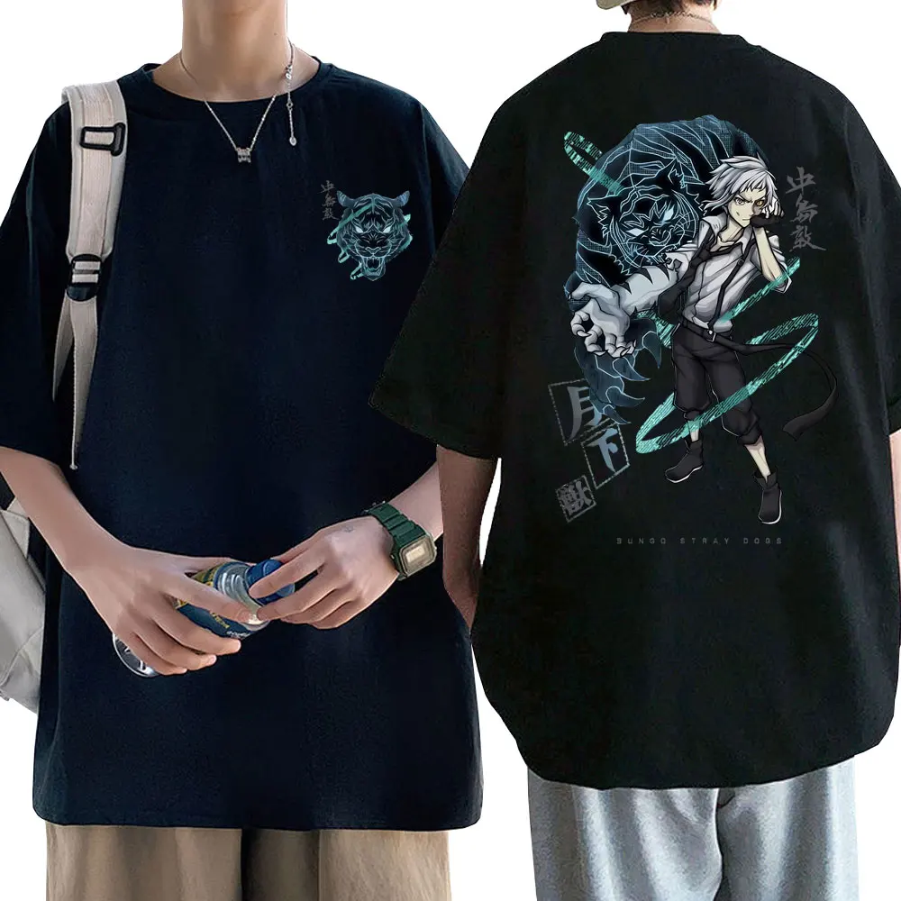 

Japanese Anime Bungo Stray Dogs Nakajima Atsushi Graphic T Shirt Men Women Vintage Manga T-shirts Men's Casual Oversized Tshirt