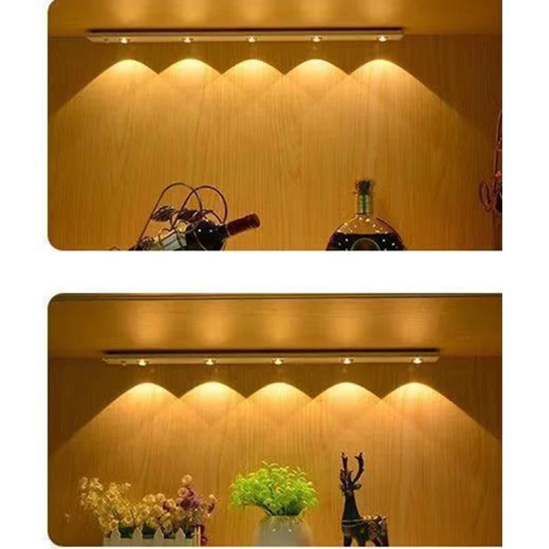 Bedroom Night Lights Led for Bedroom Motion Sensor  Usb Rechargeable Pir Kitchen Wardrobe Closet Cupboard Staircase Dark Lamp