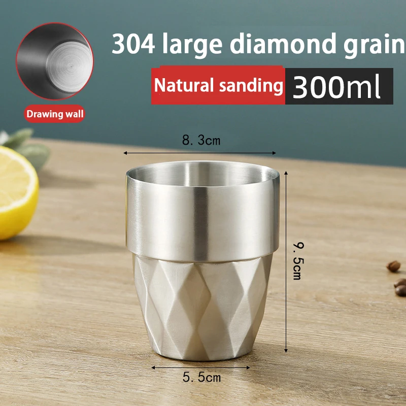 

Двухслойный стакан из нержавеющей стали Diamond Hammer
