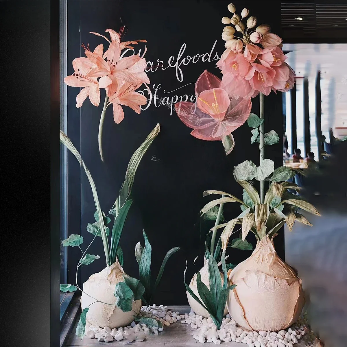 Шелковый бумага нарцисса художественный цветок большой гигантский салон