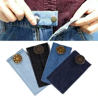 unisex jeans waist expander button denim waistband extension buckle pant elastic extender button fat waist extension buckle