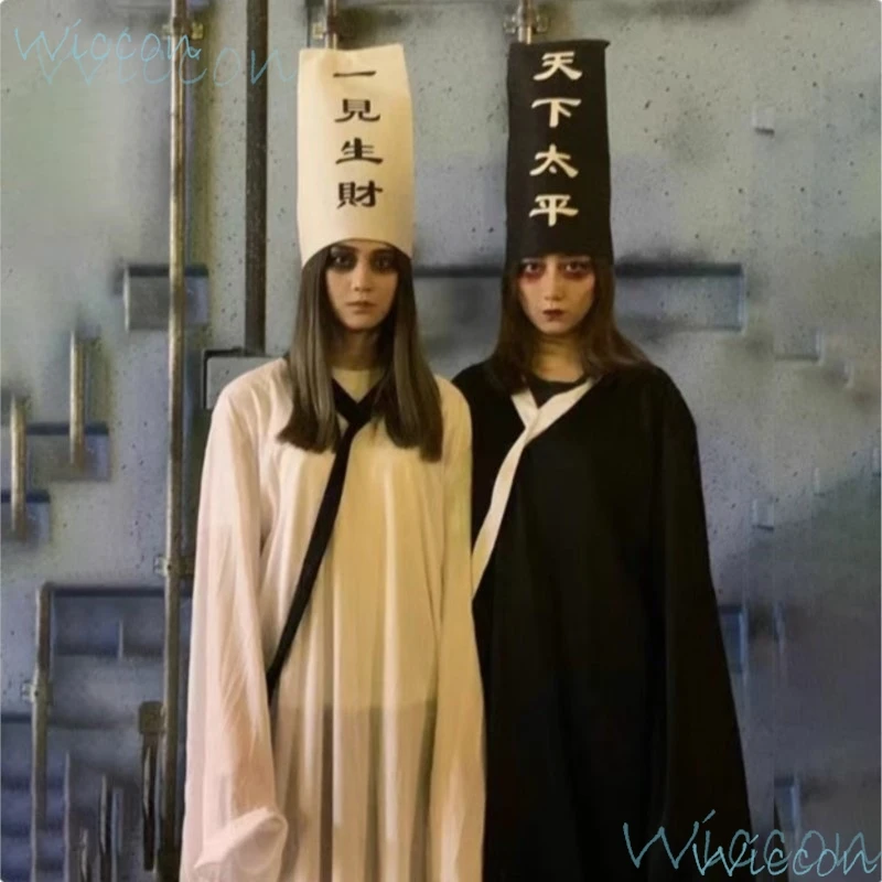 Костюм зомби для Хэллоуина комбинезон черный белый имперманентный женский