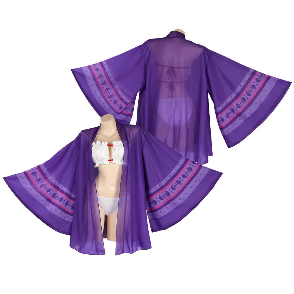 

Adult Luisa Madrigal Cosplay Bikni Swimsuit Cloak Kimono Coat Costume Outfits Halloween Carnival Suit