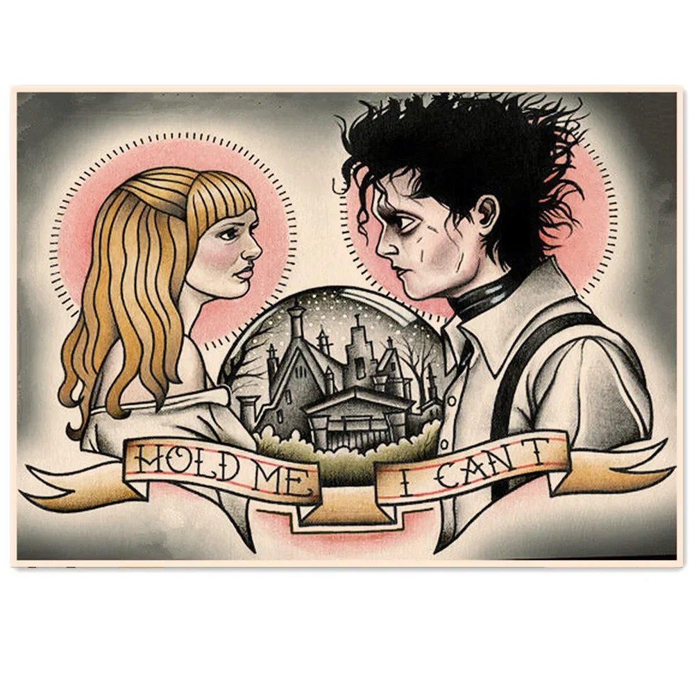 Креативный дизайн татуировок настенные художественные фотографии постеры с