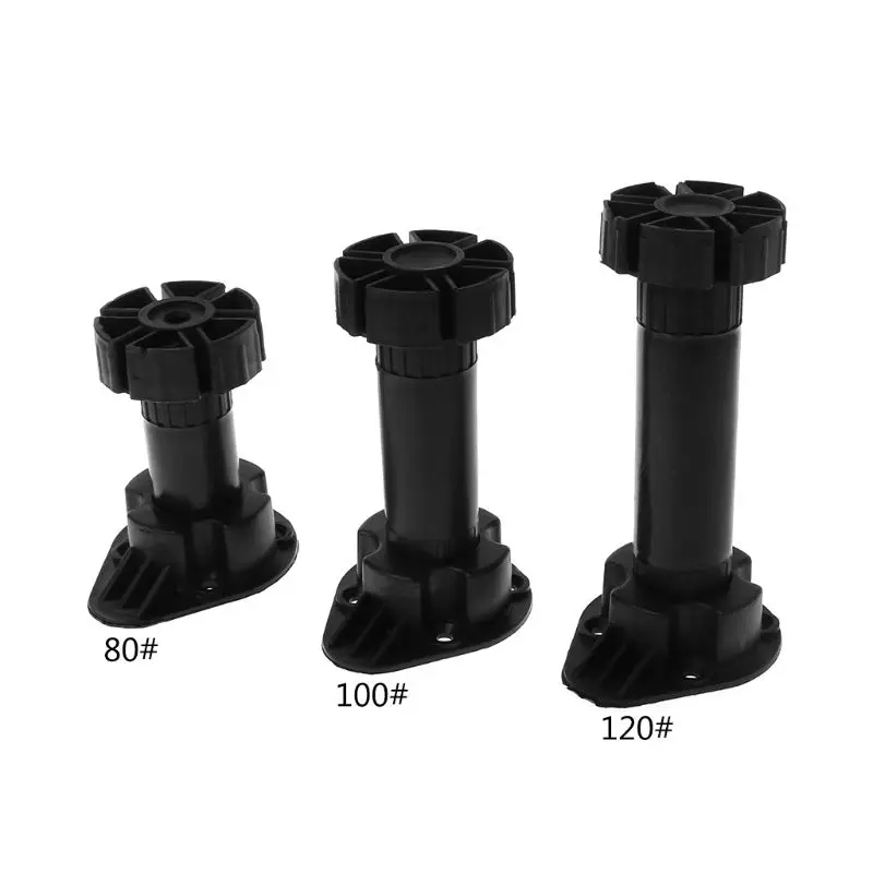 

4pcs Adjustable Height Cupboard Foot Cabinet Leg For Kitchen Bathroom 80mm(to 100mm), 100mm(to 120mm), 120mm(to 150mm)