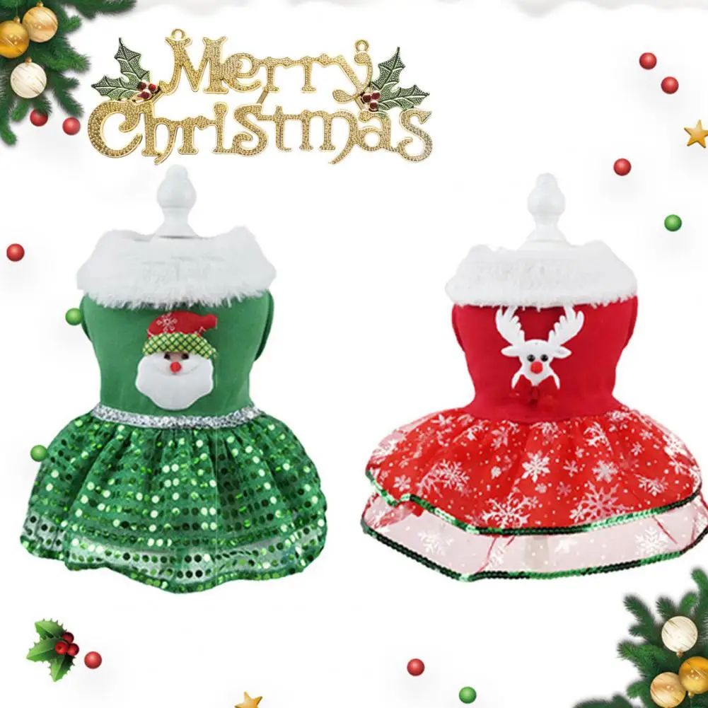 

Photograph Prop Good Elasticity Christmas Festival Pet Dress for Puppy