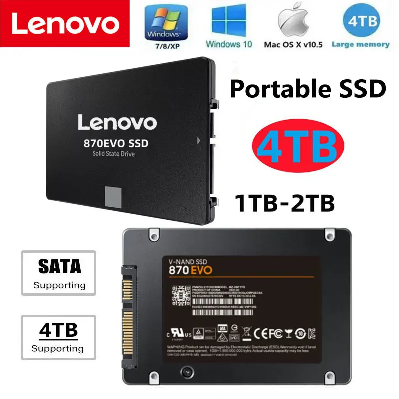 Lenovo 4 ТБ 870 EVO для PS5 Внутренний твердотельный накопитель ...