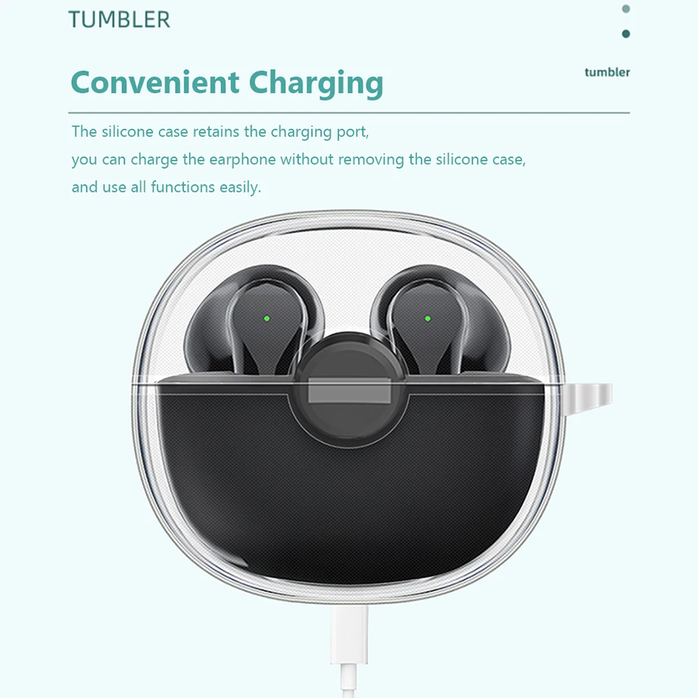 

Прозрачный защитный чехол из ТПУ для наушников Lenovo XT95 Pro, мягкий силиконовый чехол для наушников, футляр для беспроводной зарядки, чехол для ...