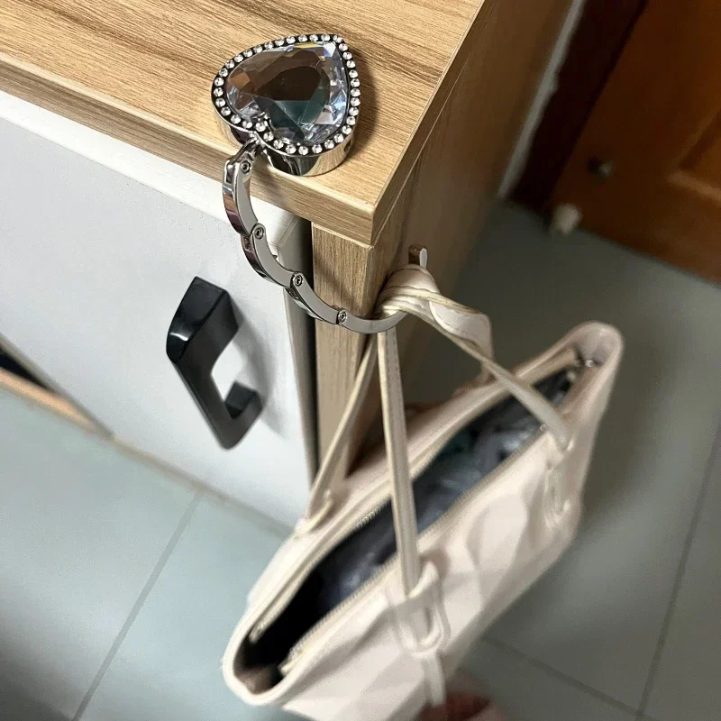 Love Акриловый Портативный Складной Крючок С Кристаллами Многофункциональный