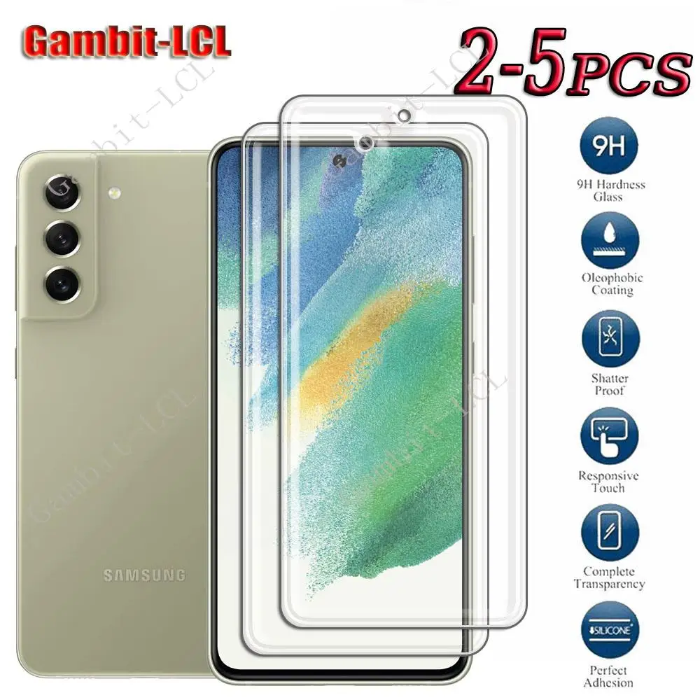 Оригинальное закаленное стекло 9H HD для Samsung Galaxy S21 FE 6,4 дюйма GalaxyS21FE S21FE, Стандартная защита экрана, защитная пленка