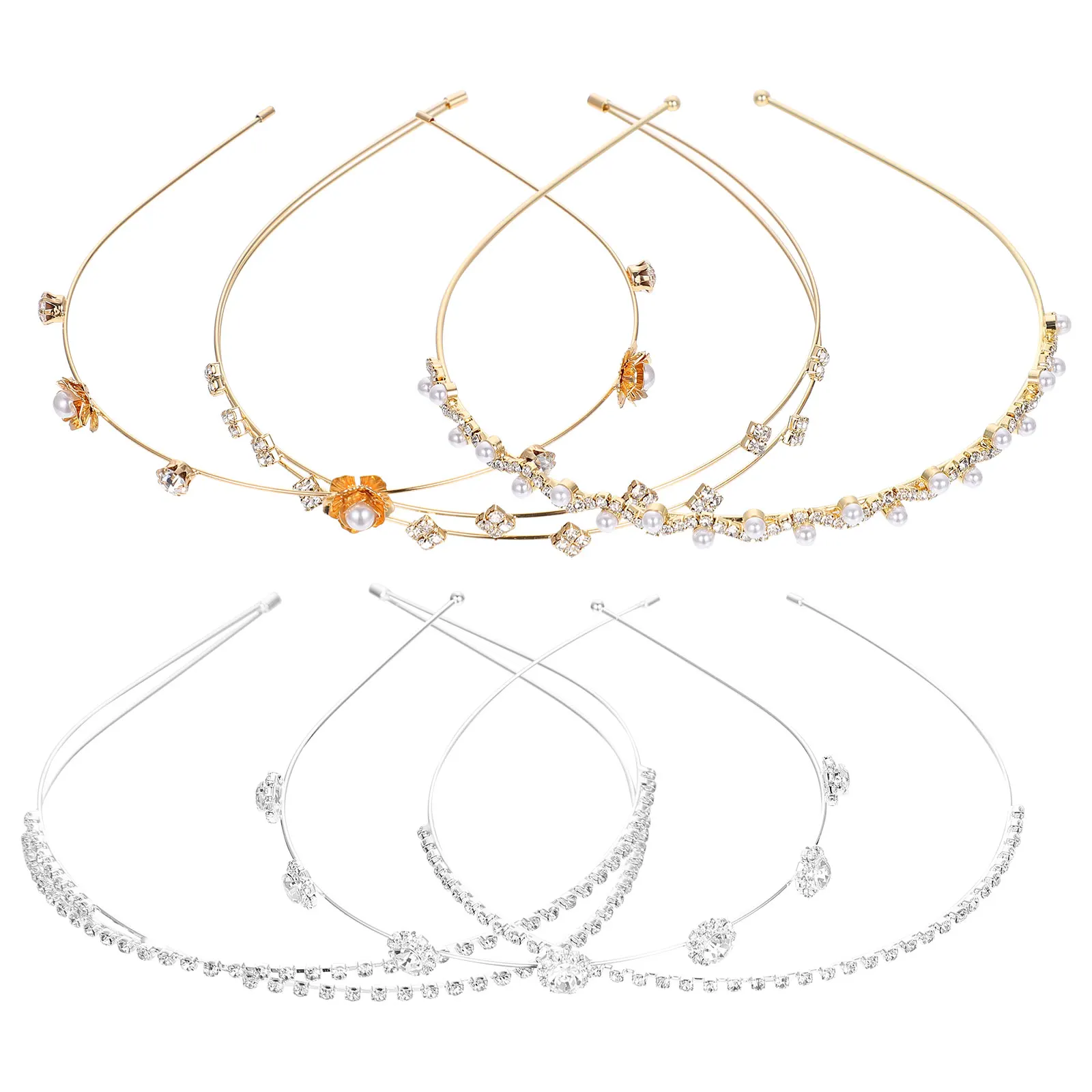 

6 шт. Роскошные искусственные жемчужные головные уборы стразы свадебные головные уборы аксессуары для волос Головные уборы