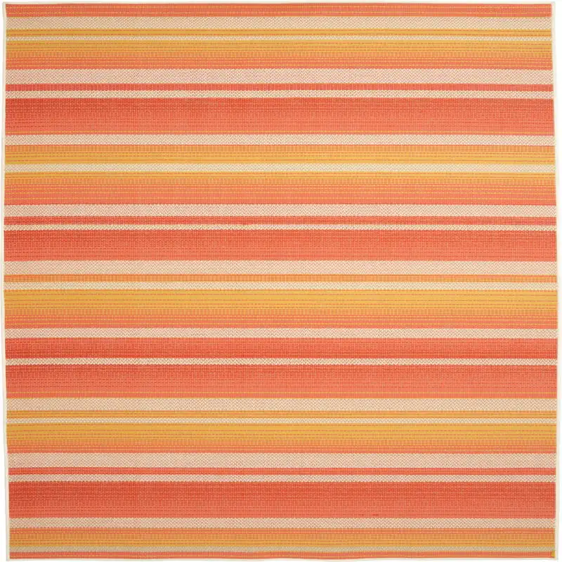 

6`6"x9`6" Multicolor Sunset Stripe Outdoor Area Rug