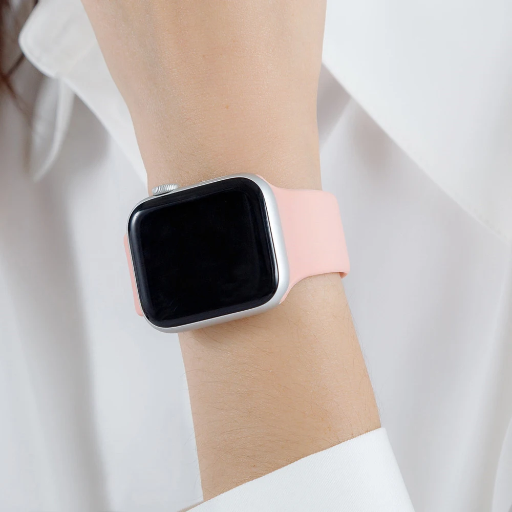 Silicone Strap For Apple Watch Bands 44mm 40mm 45mm 41mm 49mm 42mm 38mm 44 45 mm bracelet iwatch Ultra series 8 7 se 3 4 5 6