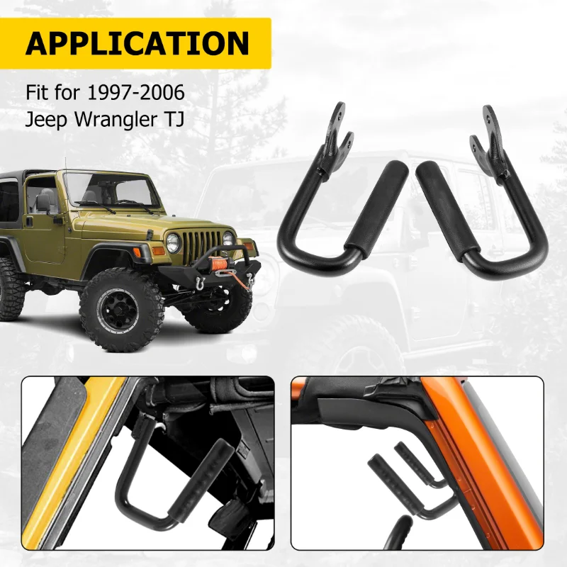 2 шт./комплект передние рукоятки для джипа Wrangler TJ 1997-2006